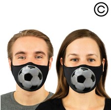SOCCER BALL couples matching face masks -face mask  2 pcs 