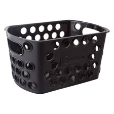 BiKase Bessie Strap Mount Rear Bicycle Basket Black w/ rack mount straps