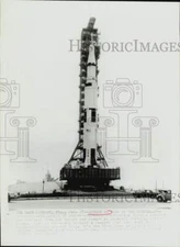 1972 Press Photo Apollo 16 Spaceship-Rocket Moved from Launch Pad for Repair, FL