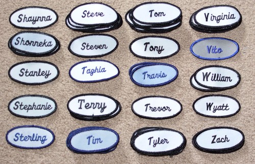 Embroidered Name Tag Patch for Employee Shirt Uniform Jacket Vest Mechanic Shop - Picture 171 of 182