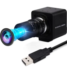 2MP Webcam 5-50mm Varifocal Lens USB Camera HD 1080P High Speed VGA 100fps US