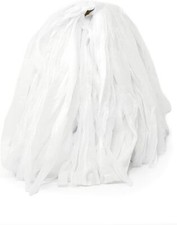 Non-Woven Cut End Floor Cleaning Wet Mop Head Refill, White Pack of 12 