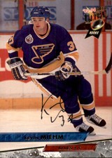 Kevin Miehm Signed Auto 1993-94 Fleer Ultra Rookie card St Louis Blues