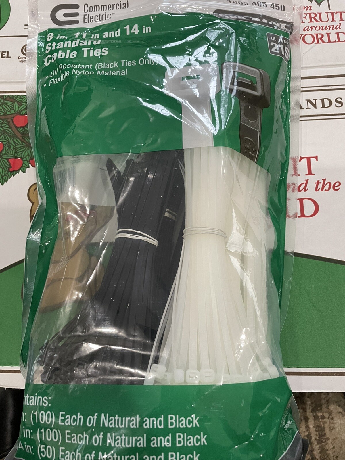 New 500 Pack Standard Cable Zip Ties 8 11 14 BLACK NEUTRAL UL new-500-pack-standard-cable-zip-ties-8-11-14-black-neutral-ul