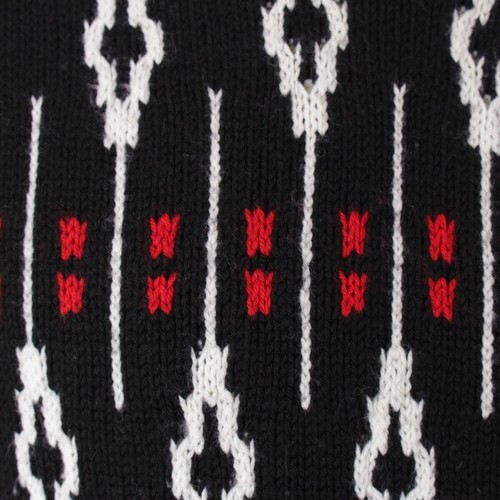 VALENTINO Maglia maglione lana vergine motivo geometrico 1V3KC22G8PN nero M - Foto 8 di 18