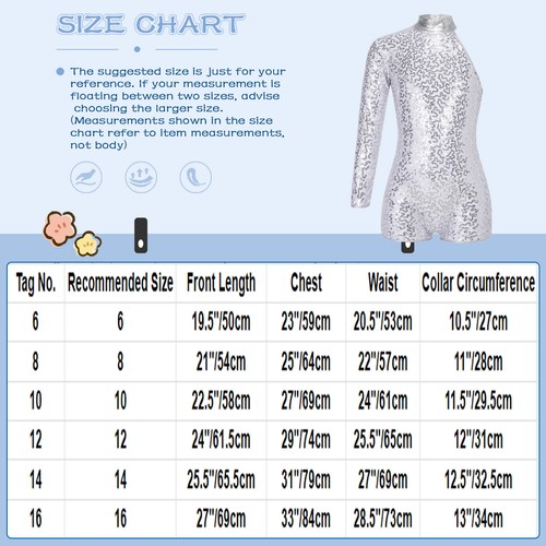 DE Gymnastikanzug Kinder Mädchen Glänzende Turnanzug Trikot Langarm Jumpsuit - 第 44/56 張圖片