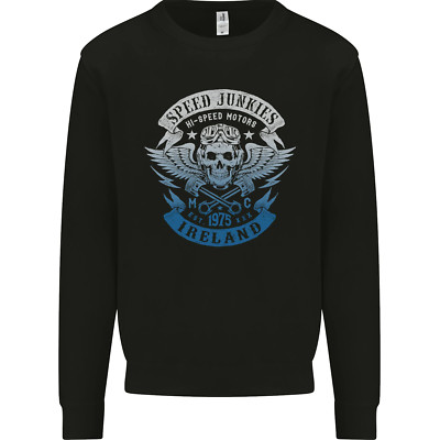 Ireland Speed Junkies Biker Motorrad Kinder Sweatshirt Pullover