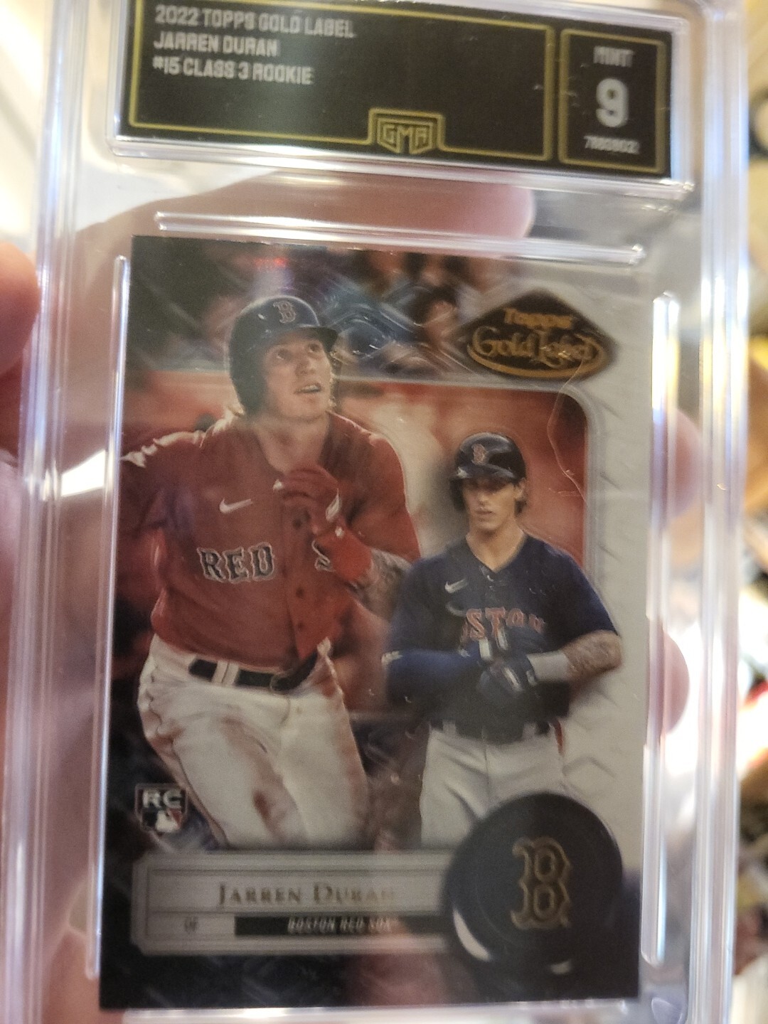 2022 Topps Gold Label Jarren Duran #15 Class 3 Rookie