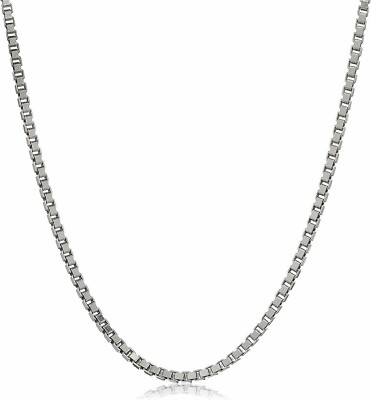 Diamond Cut Box 019 Chain 1 mm Genuine Sterling Silver 925