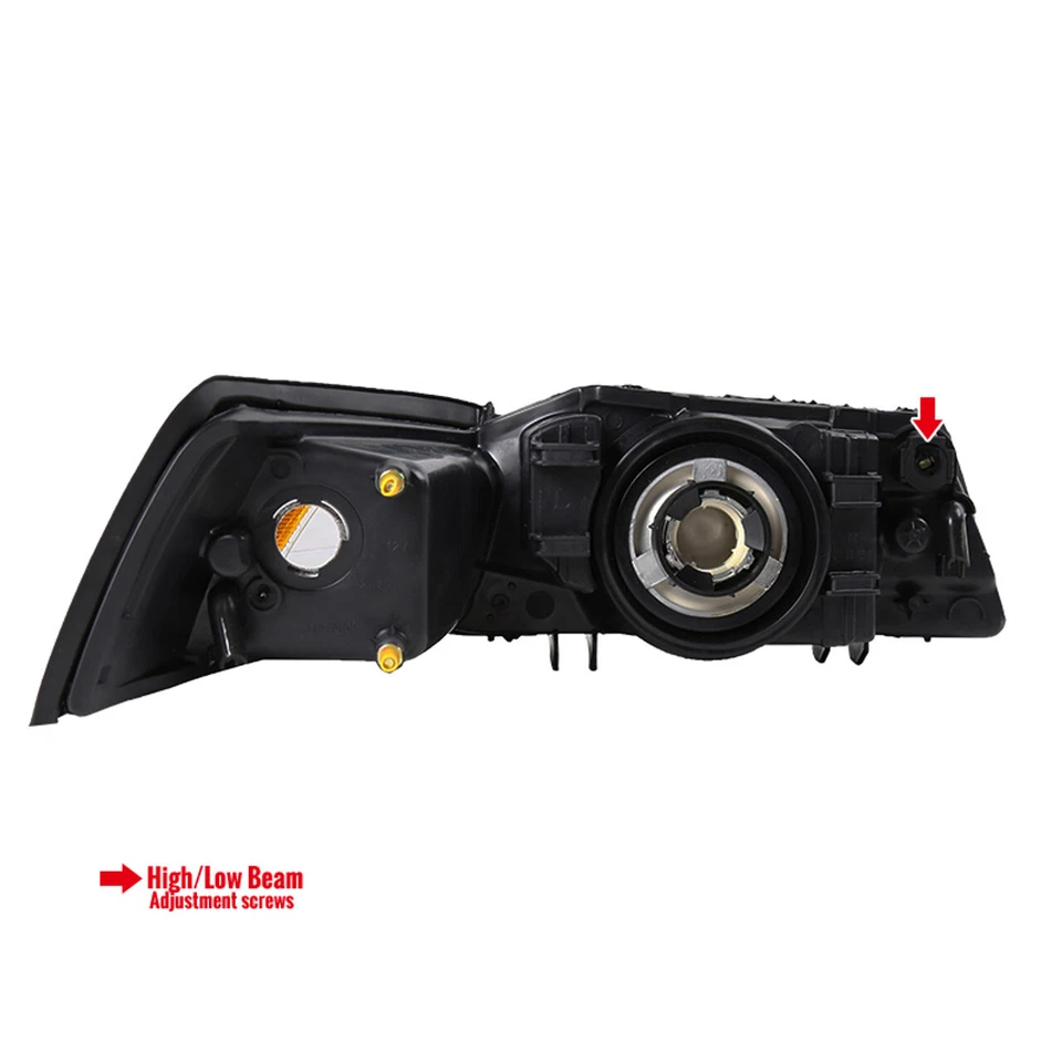 Faros de carcasa de humo para Ford Mustang 99-04 con reflector transparente GT Cobra SVT 4,6 L Foto 2 de 2