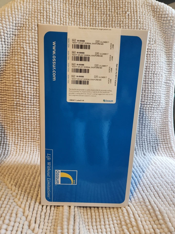 Ossur Exoform Dorsal Night Splint Size  Medium Universal Side Gray Latex Free - Image 2 of 4