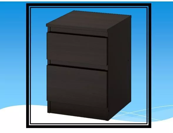 Brand New Ikea Kullen Chest of 2 Drawers Black White