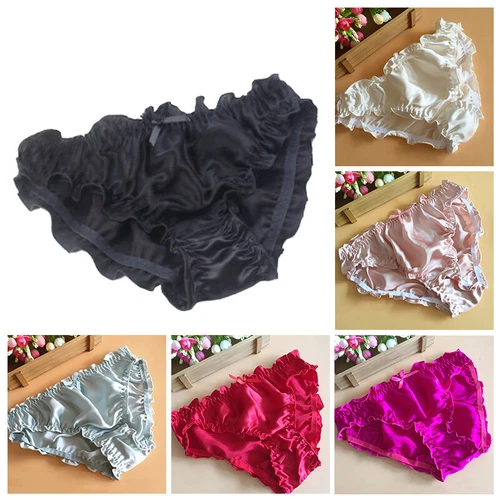 Damen Seide Satin Slip Nahtlos Höschen Schlüpfer Unterwäsche Dessous Unterhose - Bild 4 von 24