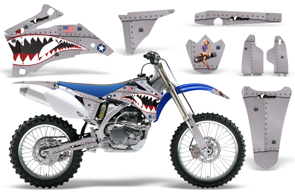Graphics Kit Decal Wrap + # Plates For Yamaha YZ250F YZ450F 06-09