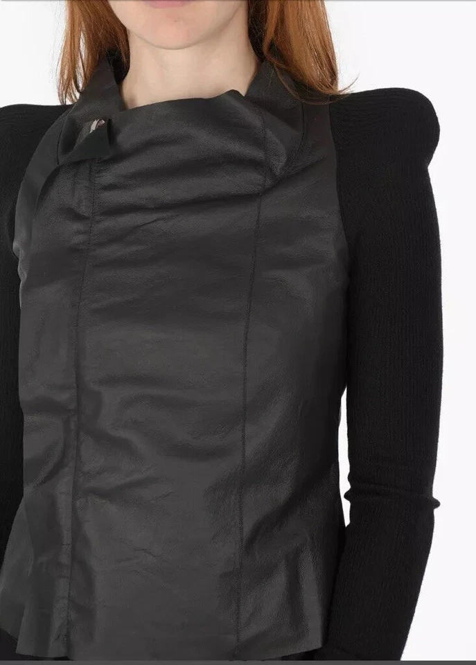 Chaqueta Rick Owens Cobra Negra Nueva sin Etiquetas $1900 Foto 3 de 4