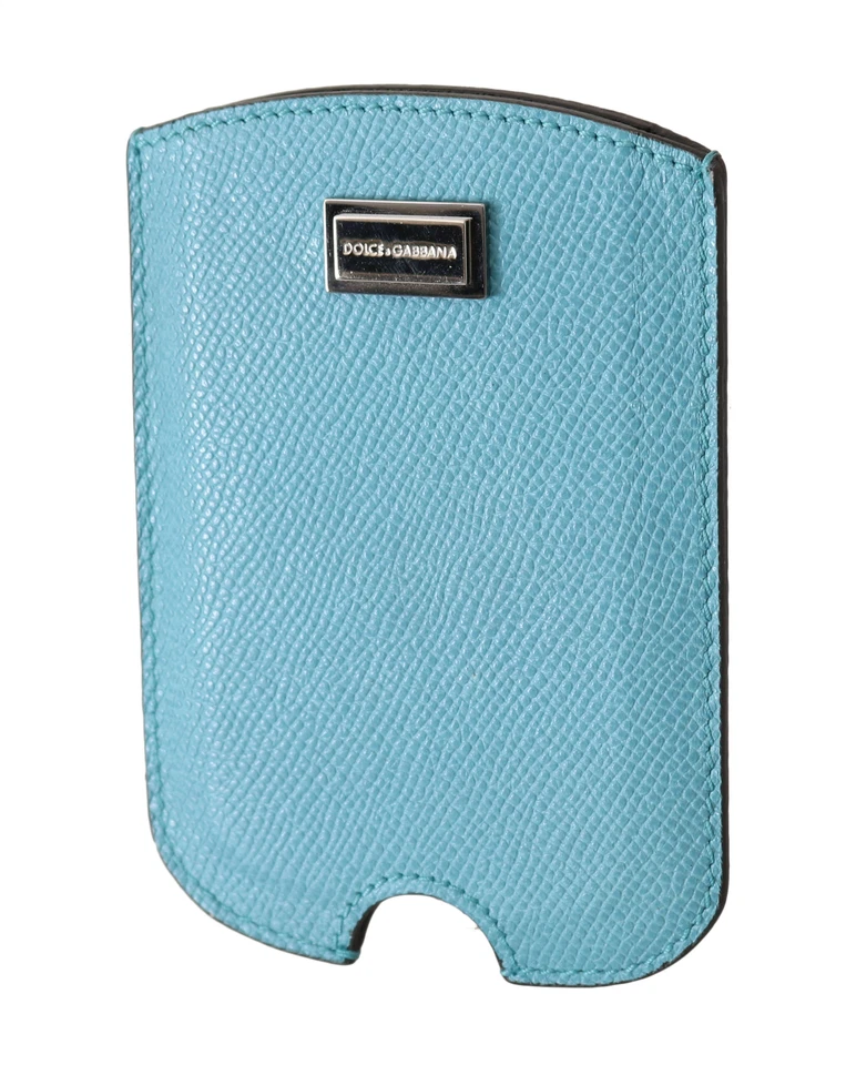 Funda para teléfono Dolce & Gabbana calcetín de cuero azul claro universal PVP $200 Foto 2 de 4