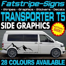 to fit VW TRANSPORTER T5 GRAPHICS STICKERS STRIPES DECALS DAY VAN CAMPER SWB LWB