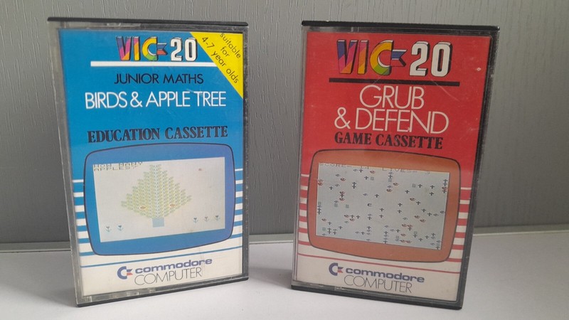 Commodore VIC 20 -- BIRDS & APPLE TREE -- grub and defend Games uncommon
