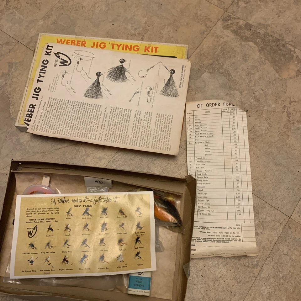 Vintage Weber Jig head Fly Tying Kit Boxed  - Image 2 of 4