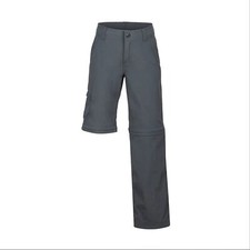 Marmot Kids Convertible Athletic Pants to Shorts in Grey