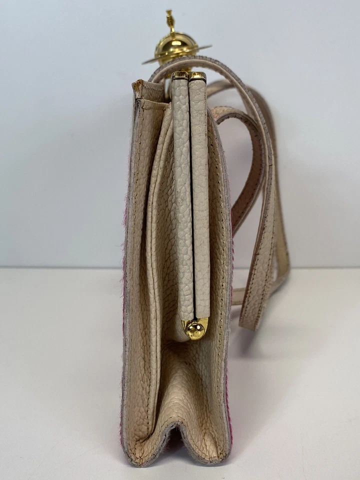 Vtg Vivienne Westwood Pink Leopard Pony Hair Bag - Image 4 of 4