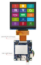 3.95 inch 720x720 Square HMI Display Intelligent Smart UART TFT LCD