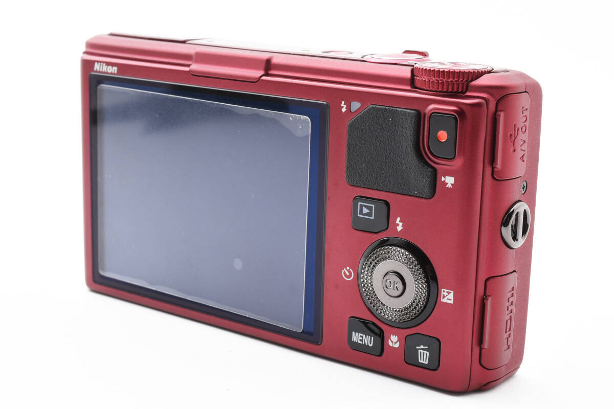 Nikon COOLPIX S9500 digital camera red tested working Nikon COOLPIX S9500 digital camera red tested working