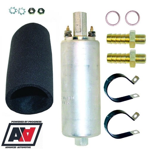 Walbro Inline External Fuel Pump & Hose Adaptors + Fitting Kit 5 bar