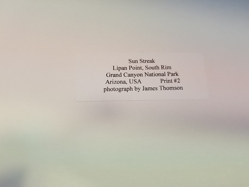 JAMES THOMSON Photography Grand Canyon Sun Streak Matted & Hand Signed 5x7 Photo - Picture 5 of 10