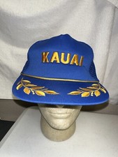 Vintage Kauai Hawaii Mesh Snapback Baseball Cap Trucker Hat Lid