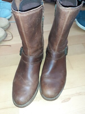 Ladies Timberland brown leather calf boots 9