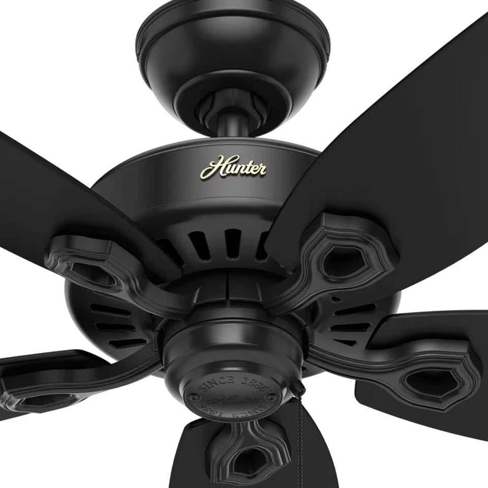 Hunter 53294 Builder Elite 52" Ceiling Fan in Black - Image 3 of 4