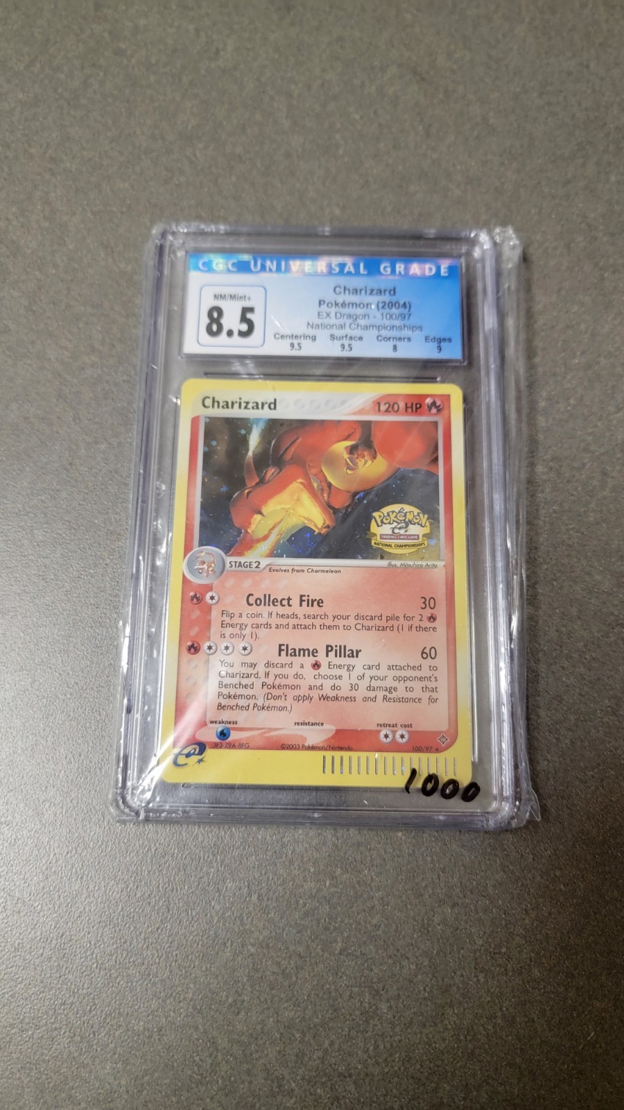 Pokemon Charizard 2003 National Championships EX Dragon Holo Rare #100 CGC 9
