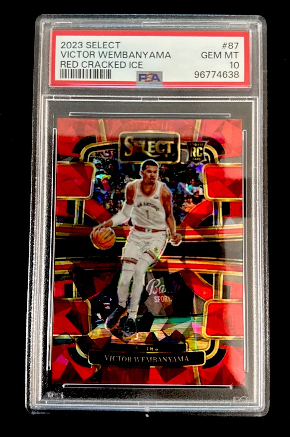 2023-24 Select Red Wave Prizm #87 Victor Wembanyama RC Rookie PSA 10 GEM MINT