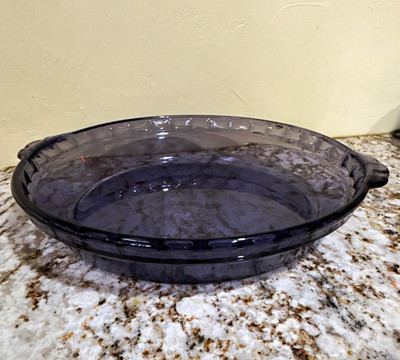 Pyrex Purple Glass Round Pie Dish Plate Baking Dish, Pie Dish Included
