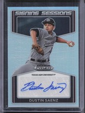 2022 Panini Prizm Draft Picks #SS-SZ Dustin Saenz Signing Sessions Auto