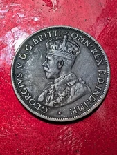 1914 AUSTRALIA HALF PENNY GEORGE V LONDON MINT BRONZE COIN #351