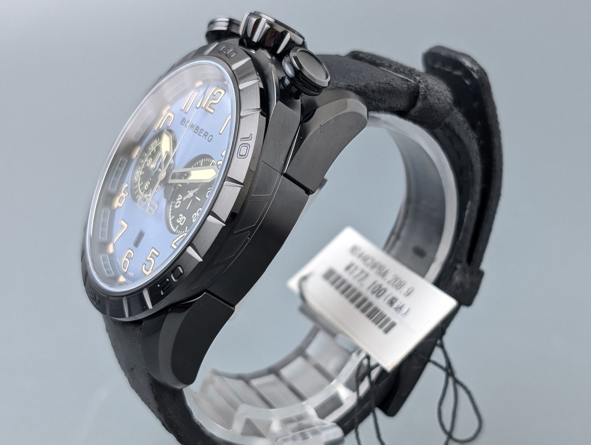 Unused] BOMBERG BOLT-68 NS44CH Chronograph Blue Dial Men's