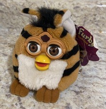 Furby Buddies Tiger 1999 Plush 4.5" Bean Bag Vintage Tiger Stripe