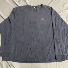 Vintage Timberland Company Navy Blue Longsleeve Shirt Mens Size L Made In USA