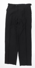 Marks and Spencer Anzughose Herren schwarz Polyester Gr&ouml;&szlig;e 36 in Regular