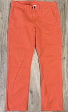   CAbi 6046 Womens Size 2 Orange Utility Twill Trouser Chino Pants Stretch