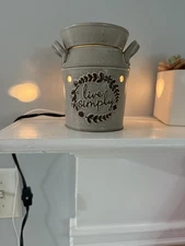 Scentsy Full Size LIVE SIMPLY MILK CAN DESIGN Rustic Farmhouse Wax Warmer