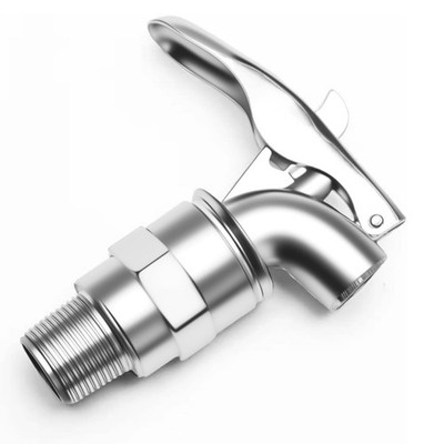 WINTOWIN 3/4'' Self Closing Barrel & Drum Faucet for 55 Gallon Silver 