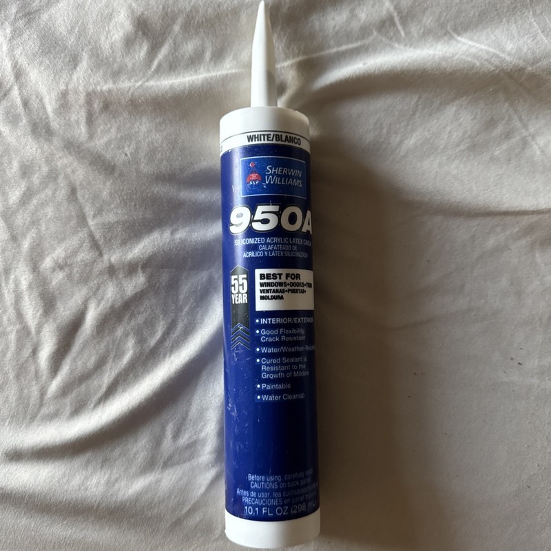 1 TUBE ONLY Sherwin Williams 950A Silicon Acrylic Latex Caulk 10.1oz. White NEW