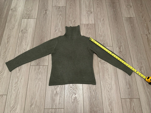 Talbots 100% Cashmere Green Turtleneck Sweater Size M - Picture 1 of 5