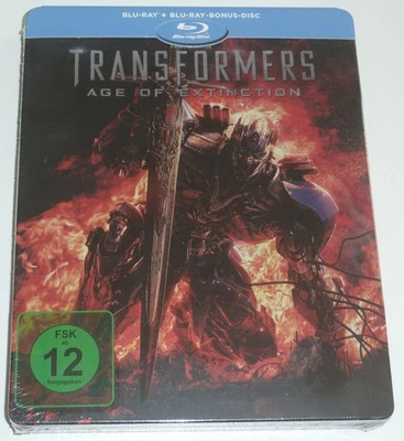 TRANSFORMERS 4 AGE OF EXTINCTION 2-DISC BLU-RAY STEELBOOK OVP ÄRA DES UNTERGANGS - Bild 1 von 2