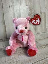 TY Beanie Baby ROMANCE The Retired 7" Valentine's Bear Vintage 2001 New-Mint