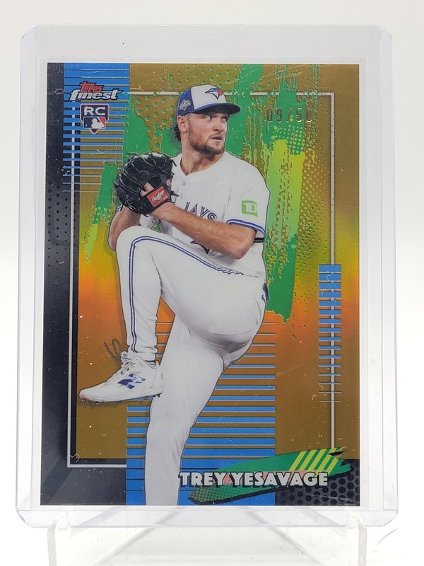 TREY YESAVAGE 2026 TOPPS FINEST COMMON ROOKIE GOLD REFRACTOR /50 BLUE JAYS Q3967