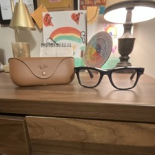 Ray-Ban Unisex Blue Full-Rim Square Plastic Eyeglass Frames Solid Pattern